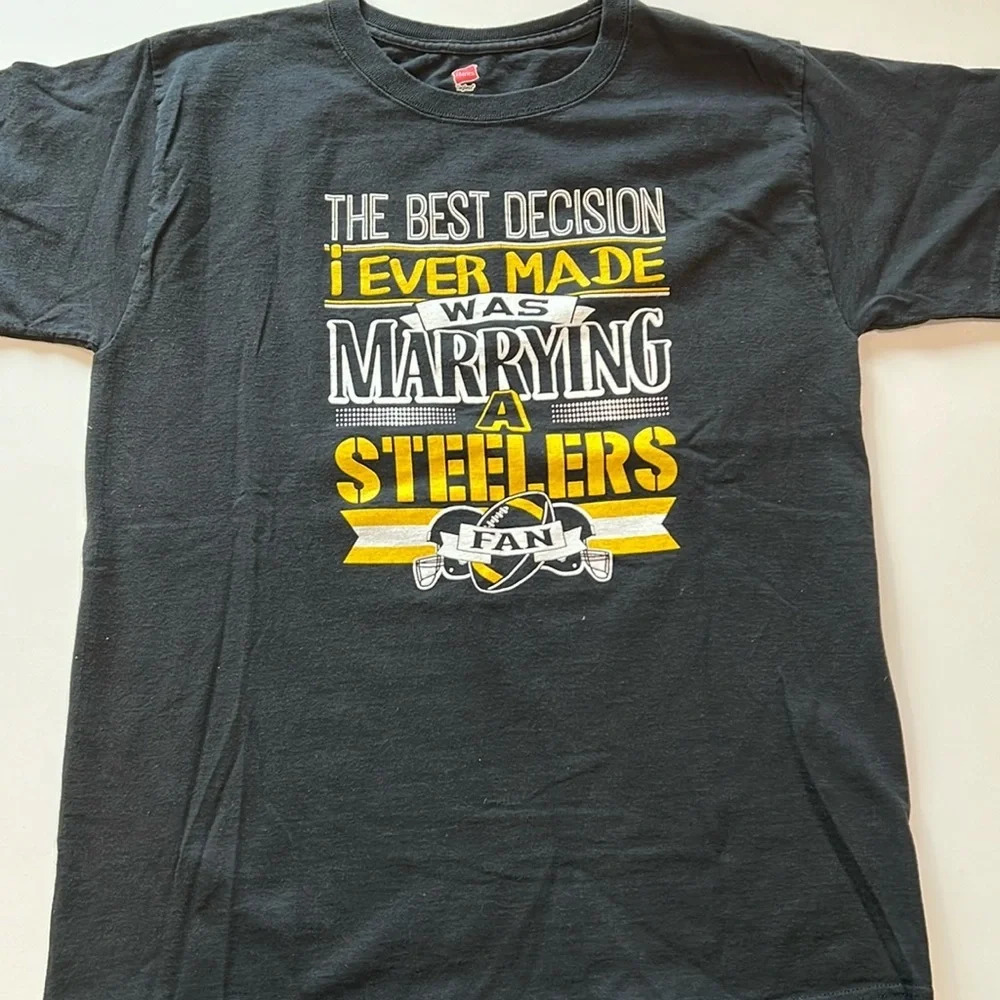 Steelers - screen‎ print tshirt, m
